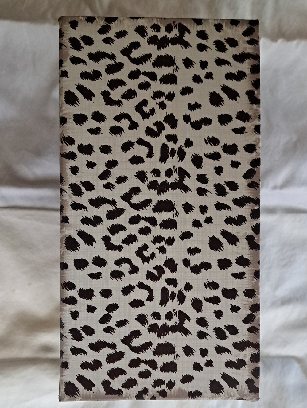 Open Top Tri-Coastal Design Safari Print Rectangular Box in Brown and Cream